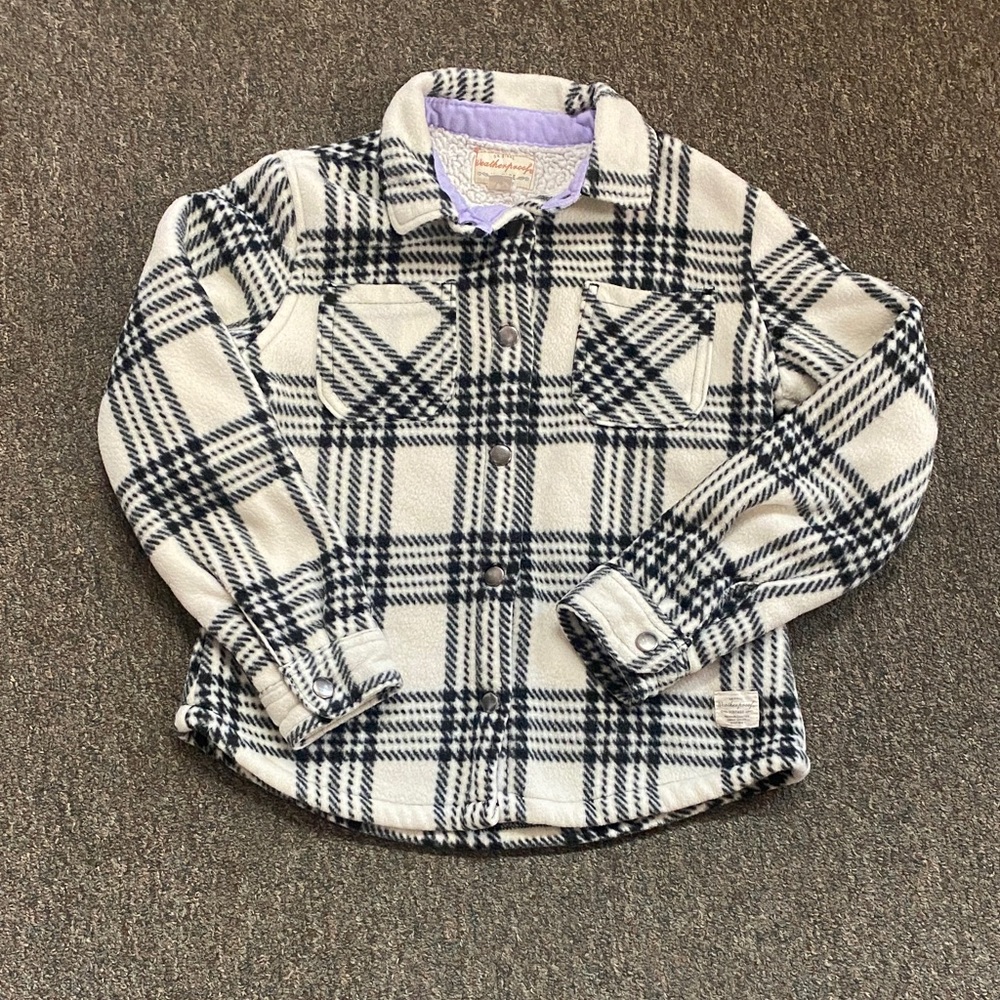 Weatherproof Kids Plaid Shirt in Black and White